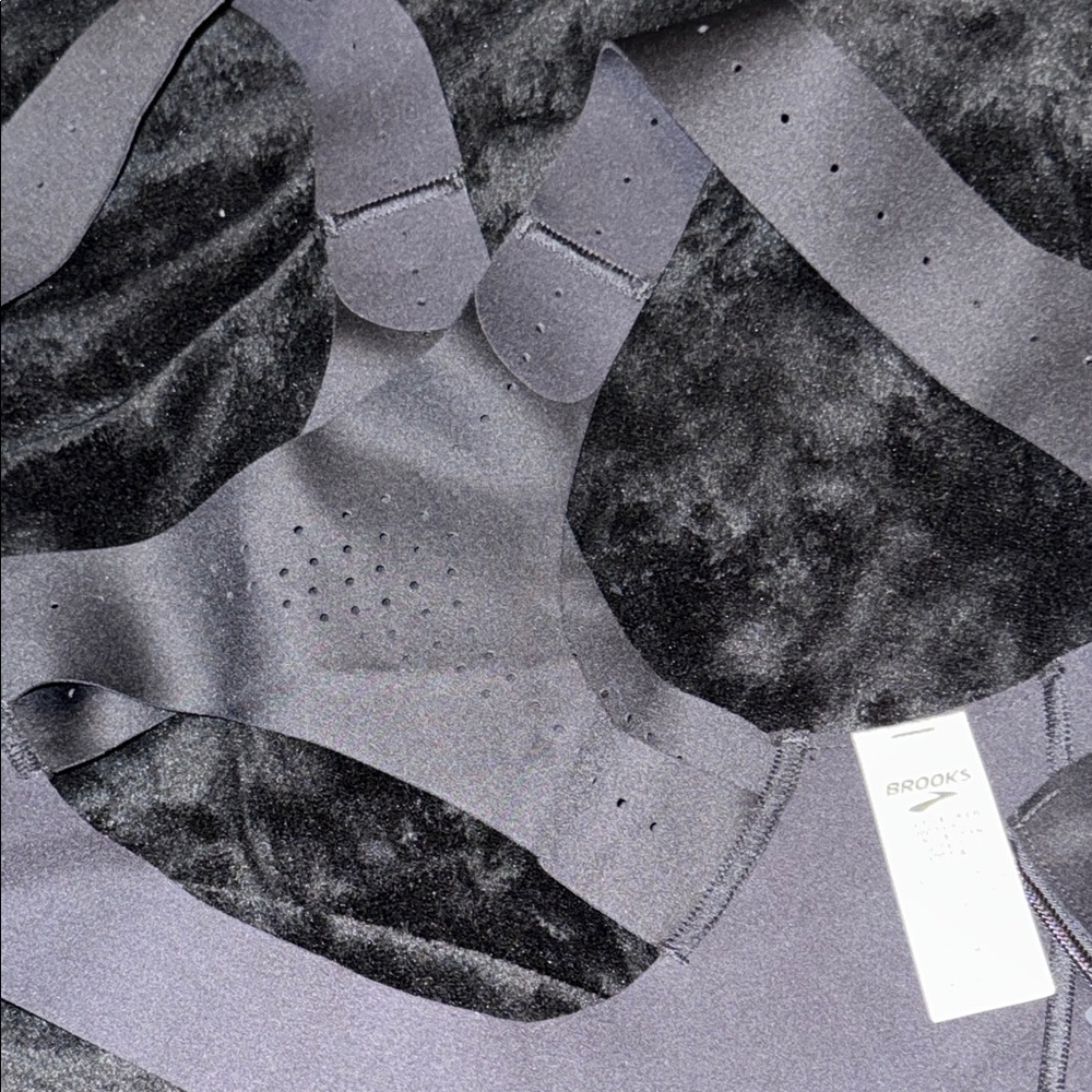 Brooks Black Zip-Front Sports Bra - Picture 7 of 7